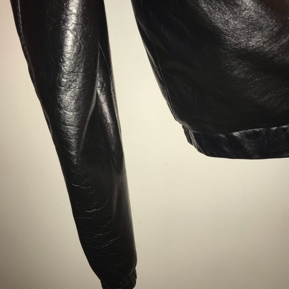 Wilsons Leather Jacket Faux Fur Lined Black sz 42 Autumn - Picture 13 of 16